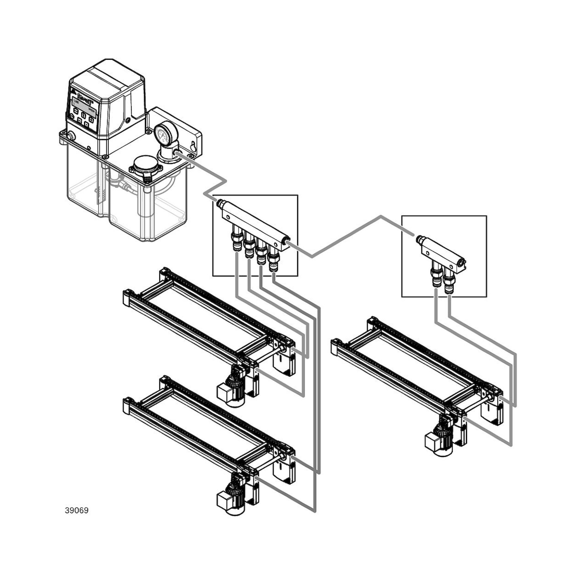 Bosch Rexroth 3842562921. Schmierpumpe LU 2/P-24V-3L