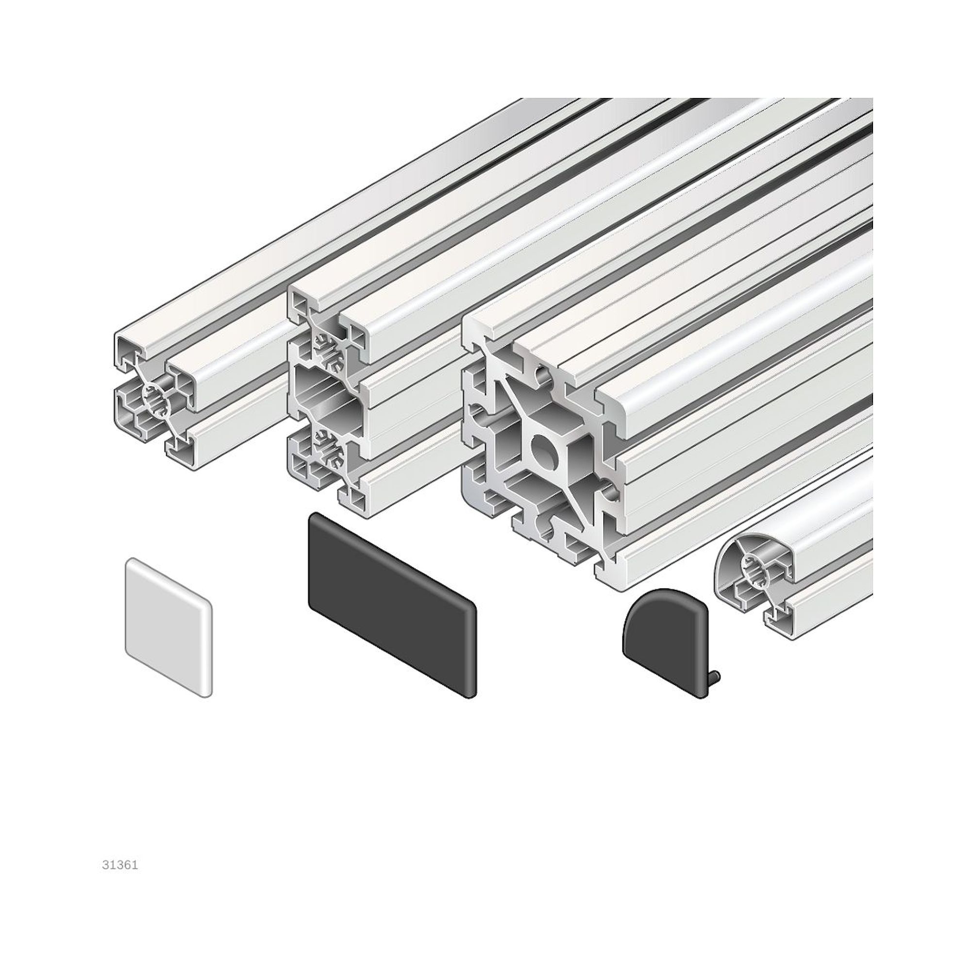 Bosch Rexroth 3842555652. Strebenprofil, 45X90L 2NVS 12X6100mm