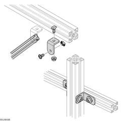 Bosch Rexroth 3842537861. Bracket set M8, set slot 10