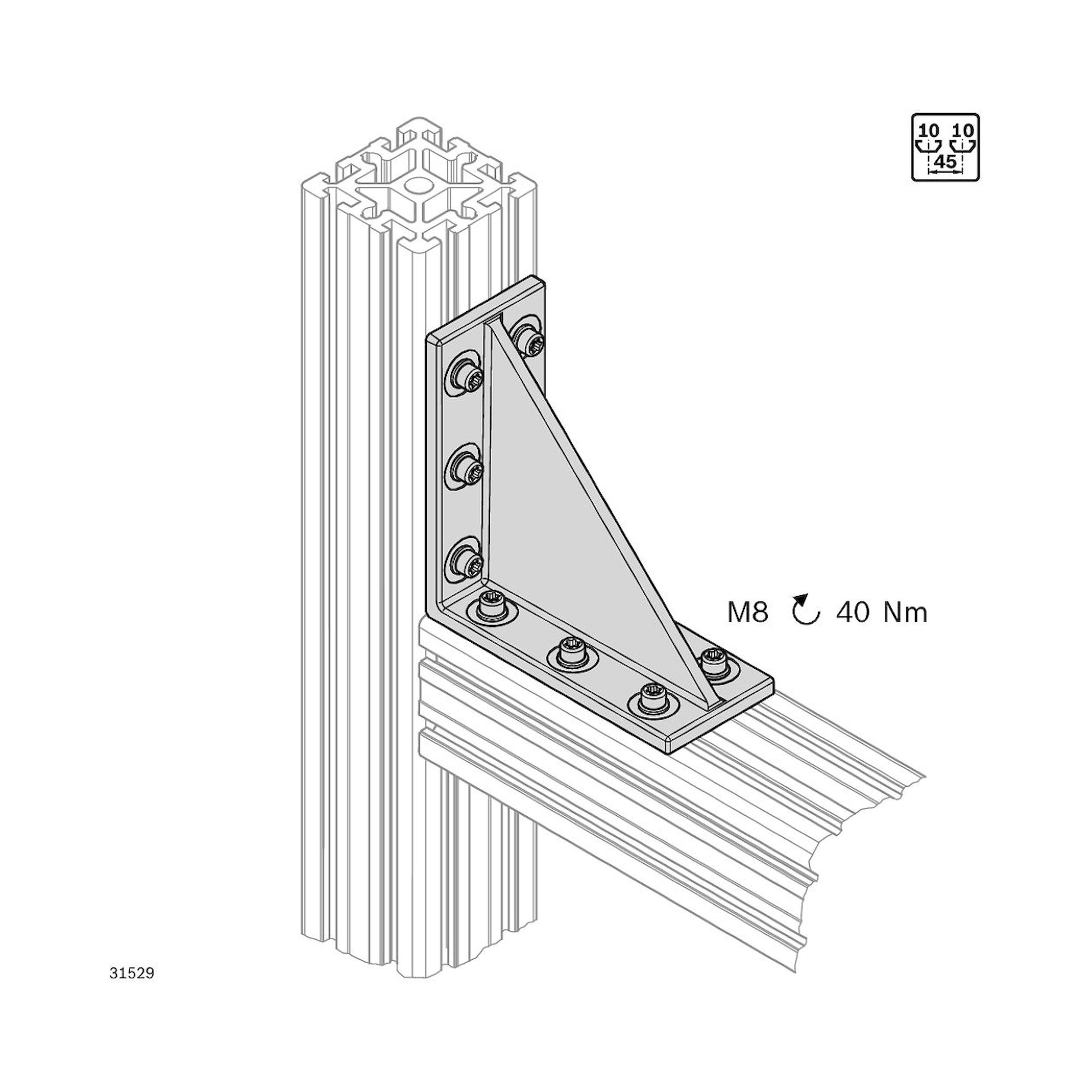 Bosch Rexroth 3842548955. Befestigungssatz, GUS Set