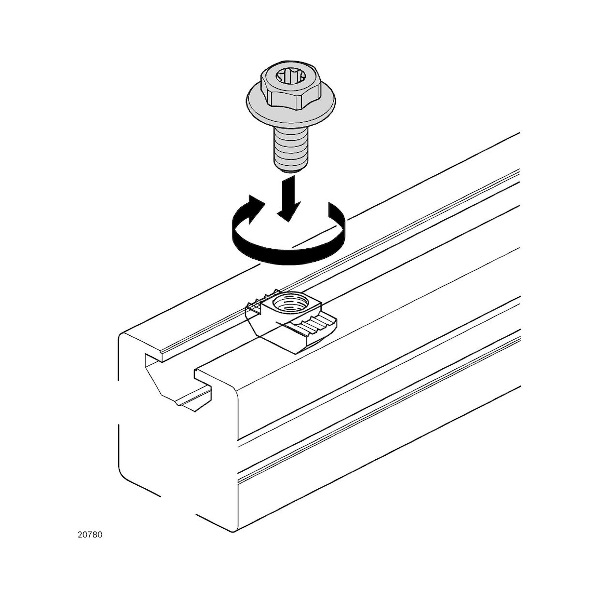 Bosch Rexroth 3842541409. Bundschraube, M8X20-SW13-TX40