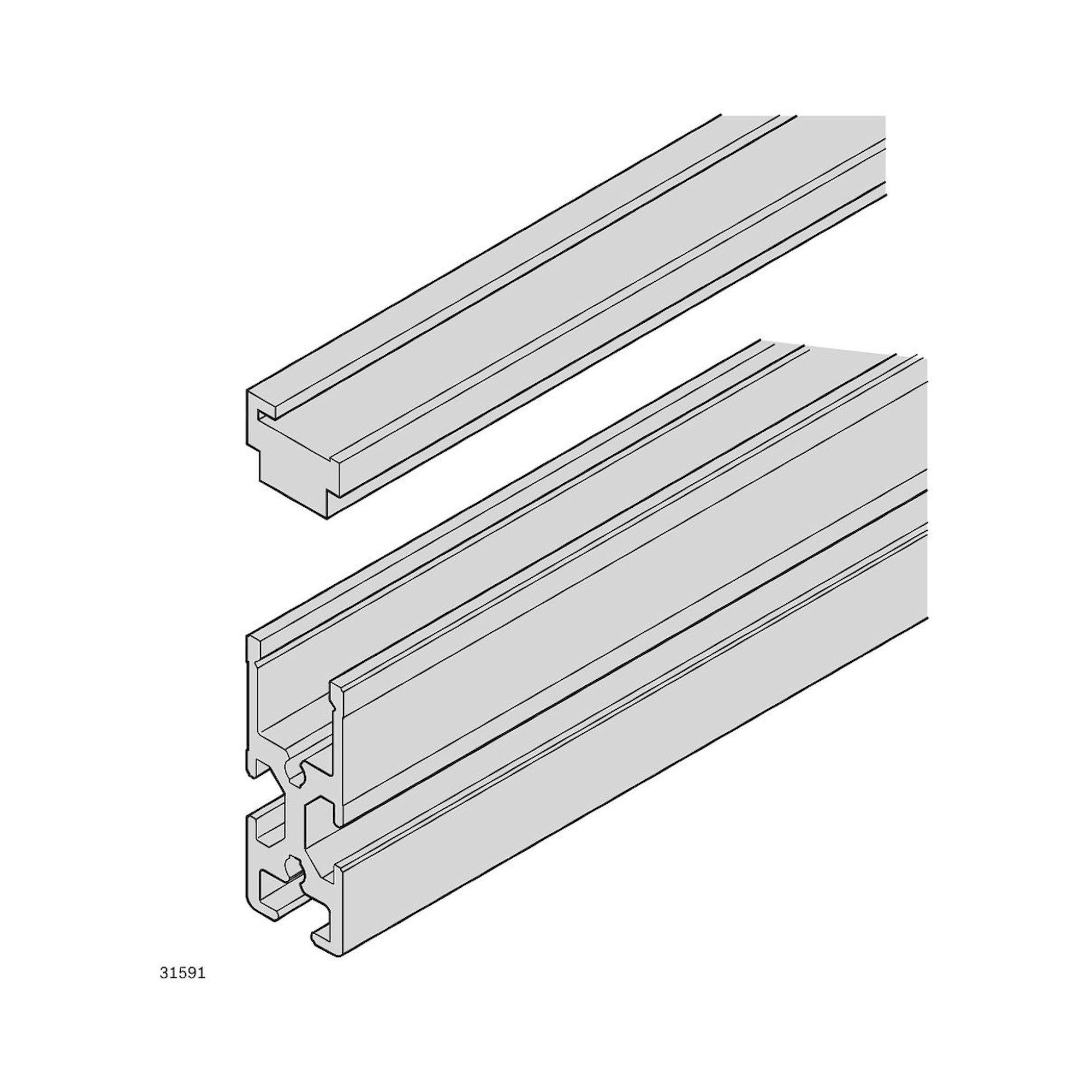 Bosch Rexroth 3842992943-1000. Gurtfuehrungsprofil, GP 1. 1000 mm