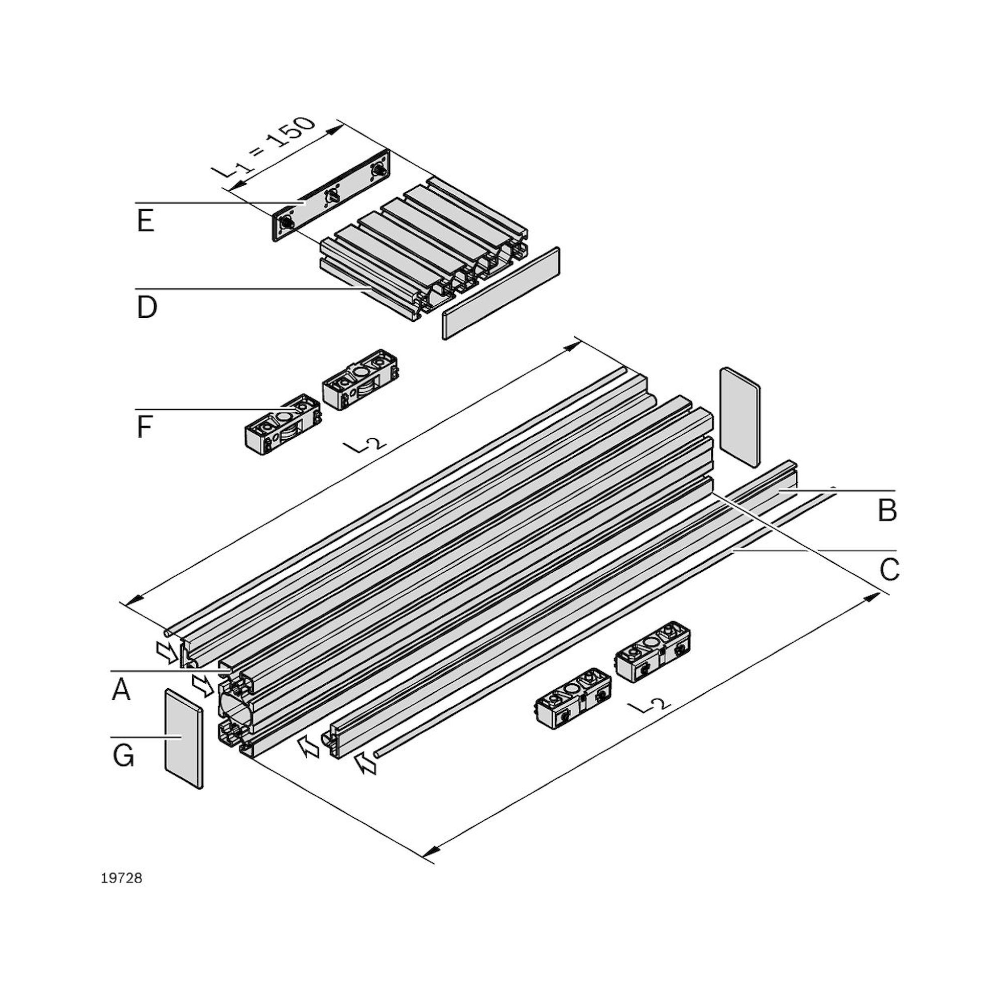Bosch Rexroth 3842993967. Führungsstange, LF6S VA