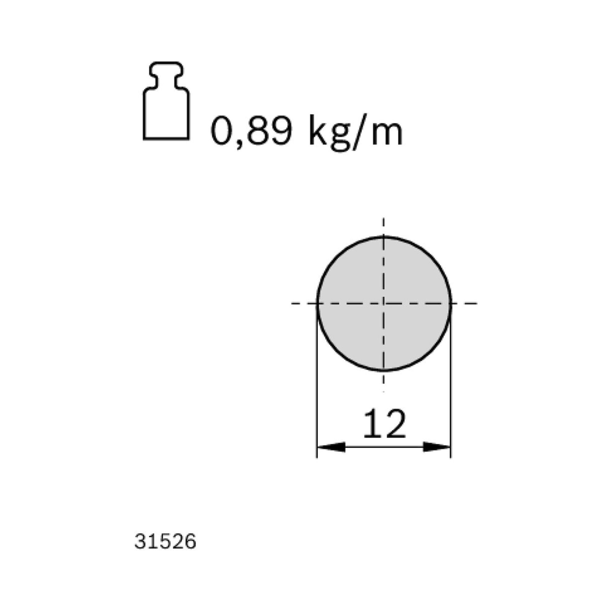 Bosch Rexroth 3842539415. Führungsstange, LF12 VA L=2900