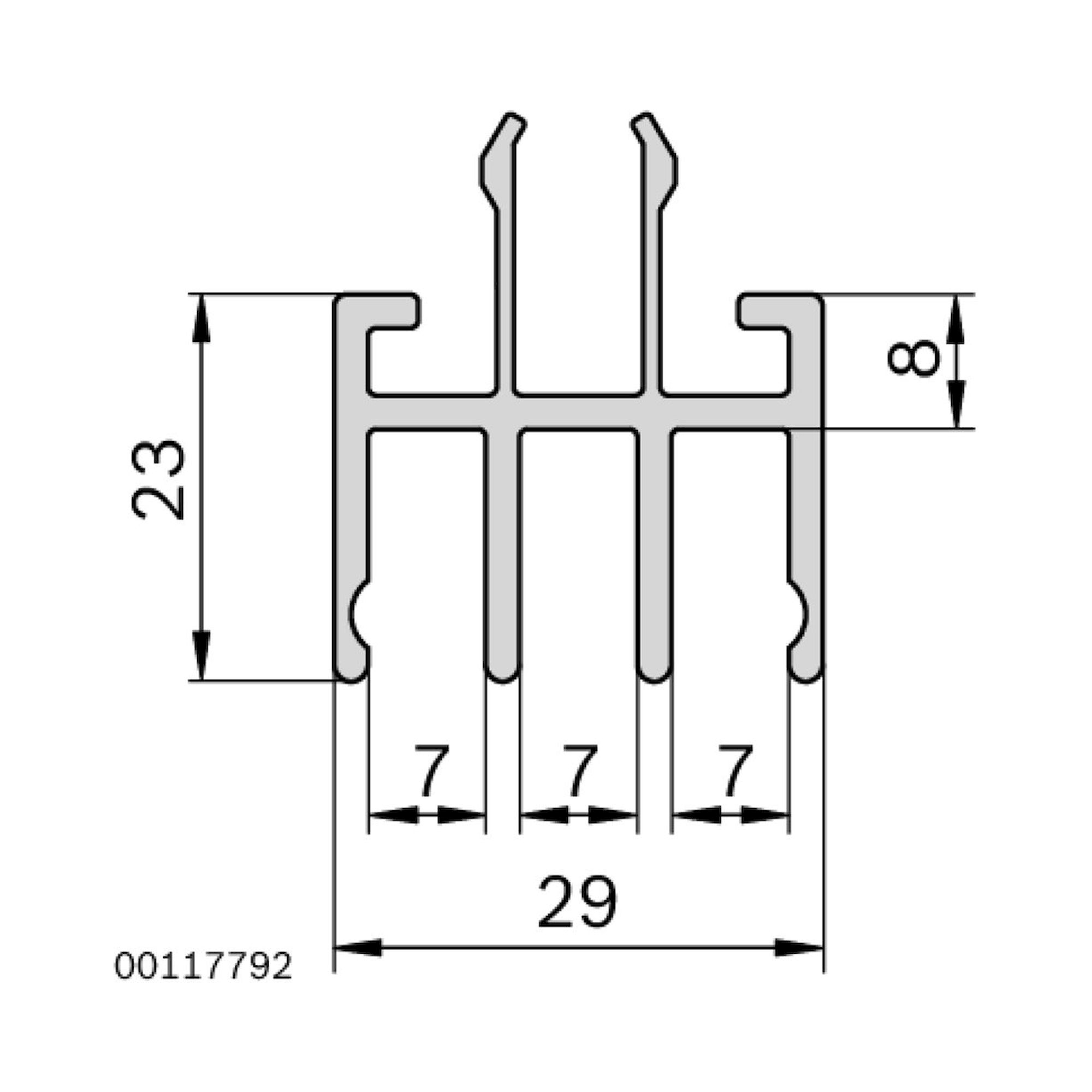 Bosch Rexroth 3842536531. Schiebetürprofil, 40 AL 10X3000mm