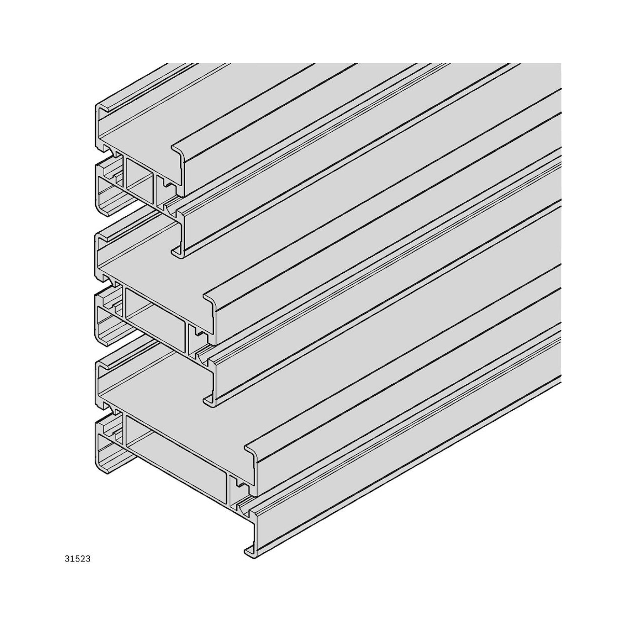 Bosch Rexroth 3842546644. Streckenprofil, 90+ AL 12X6070