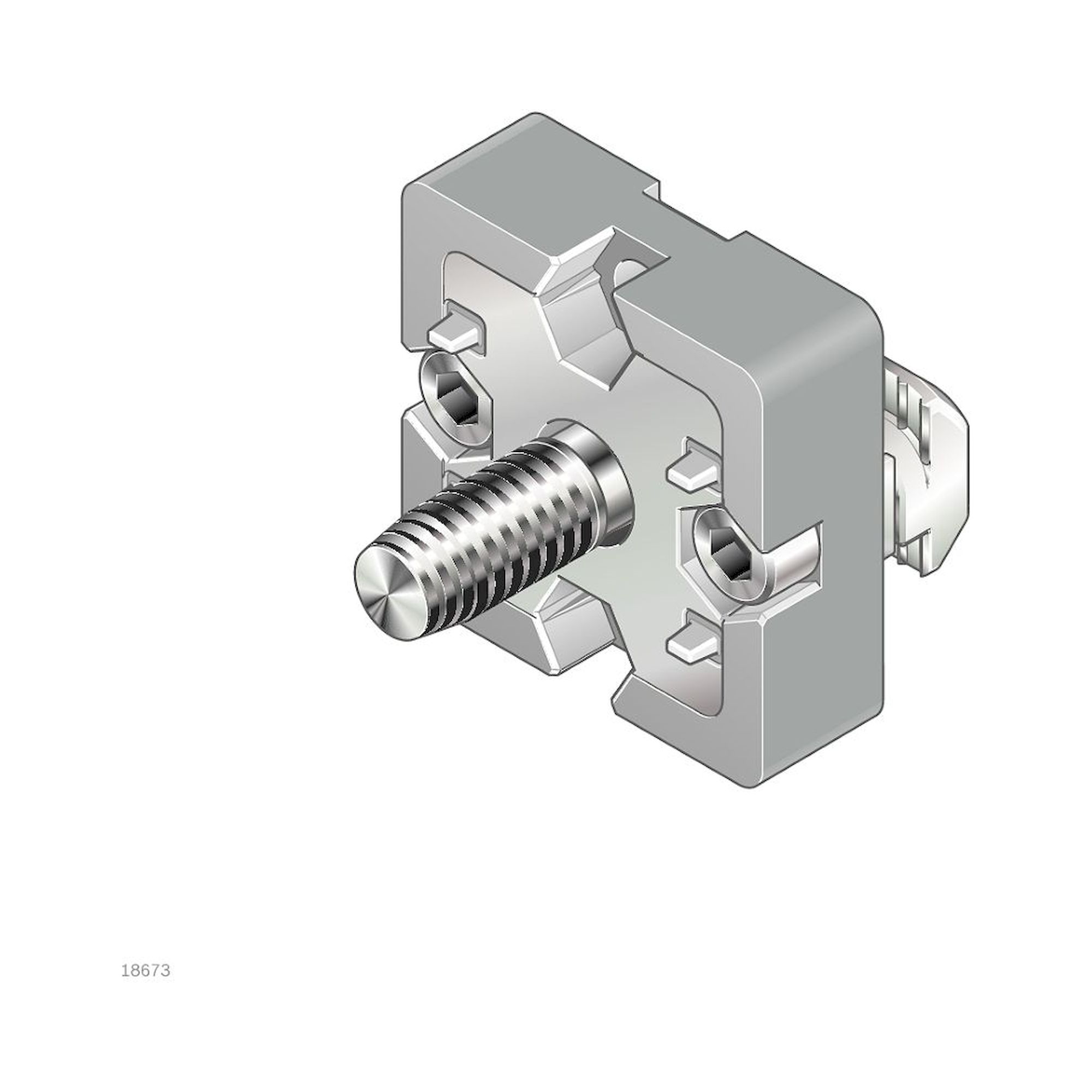 Bosch Rexroth 3842538698. T-Verbinder, 45X45 Silver Set