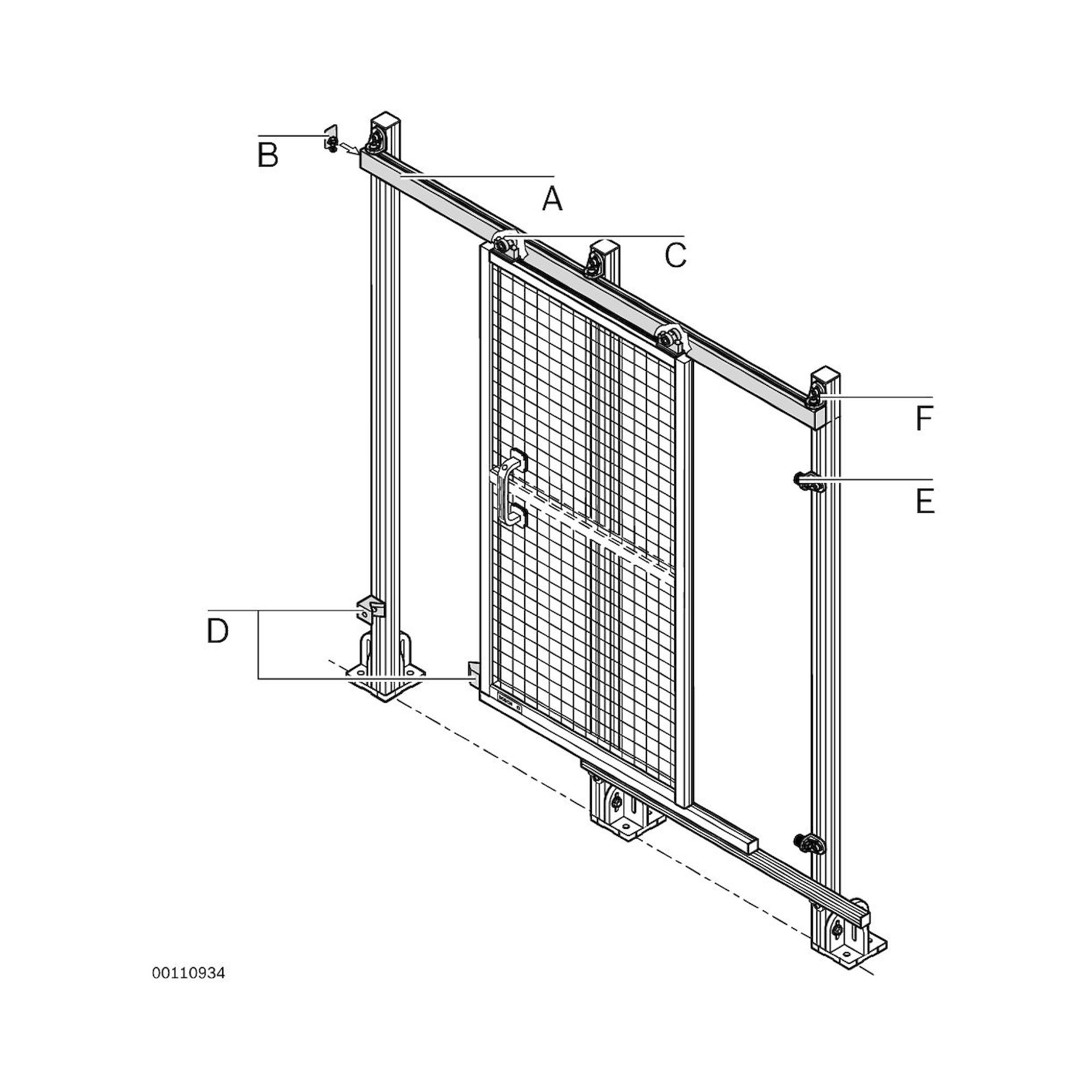 Bosch Rexroth 3842524490. Anschlagsatz, Schiebetür