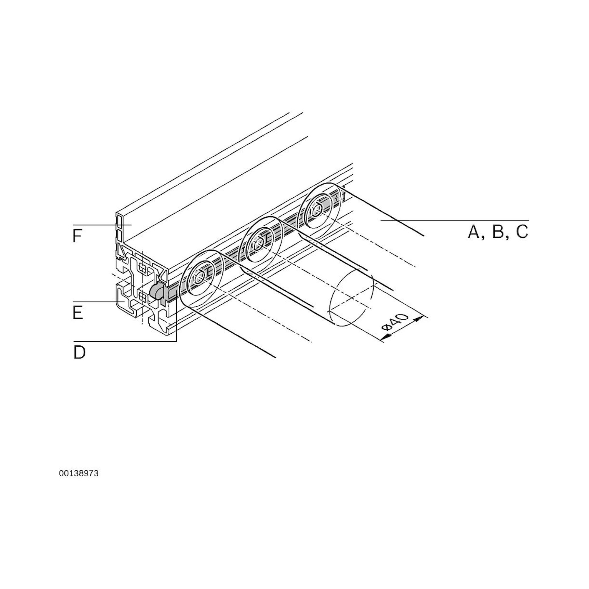 Bosch Rexroth 3842525742. Rolle, Eco Flow KS EL=425