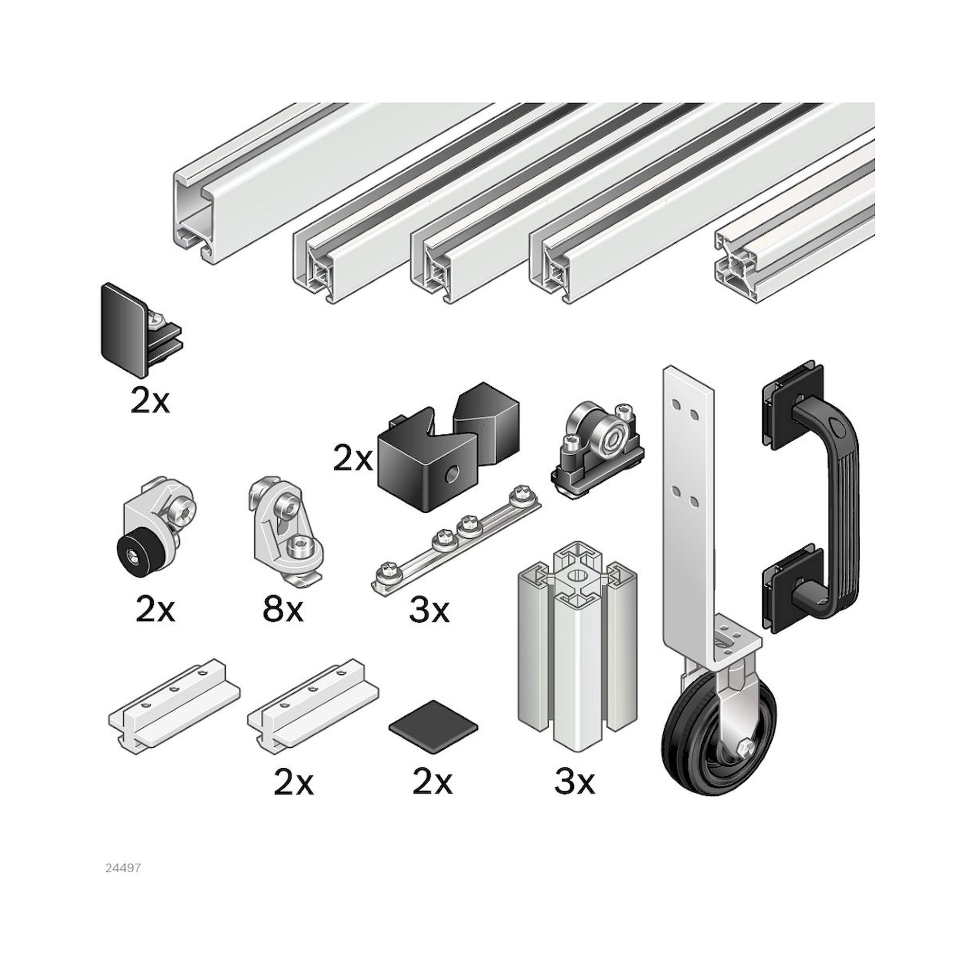 Bosch Rexroth 3842524165. Bausatz, Schiebetür 1500