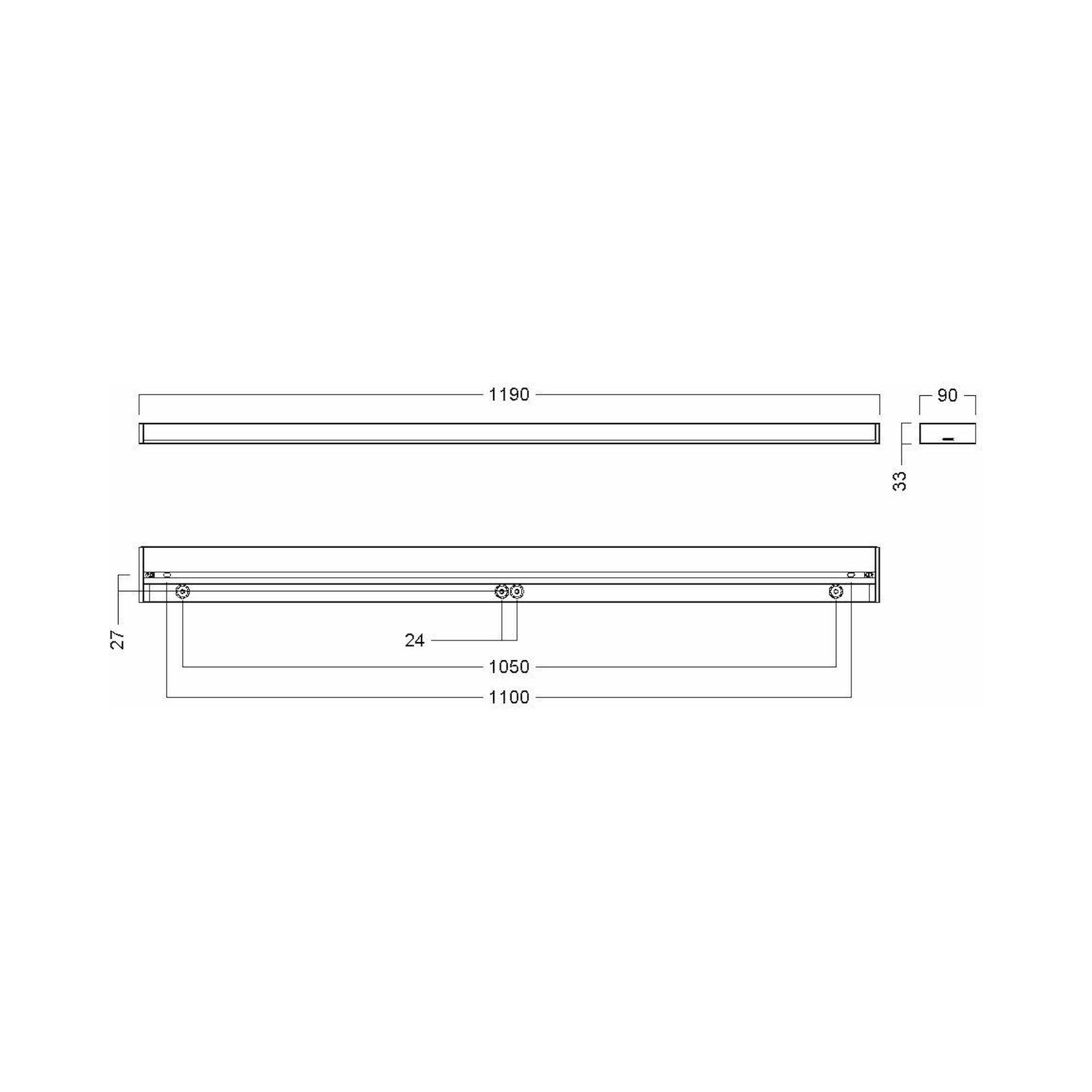 Glamox C21-S1200 Anbauleuchte, 3781 lm, 4000 K, Tunable White