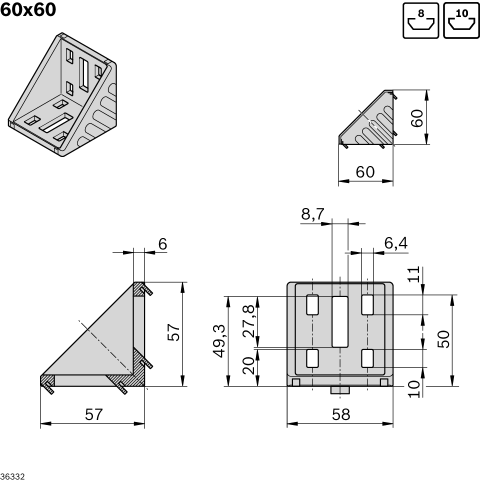 Dimensional drawing 3842551610