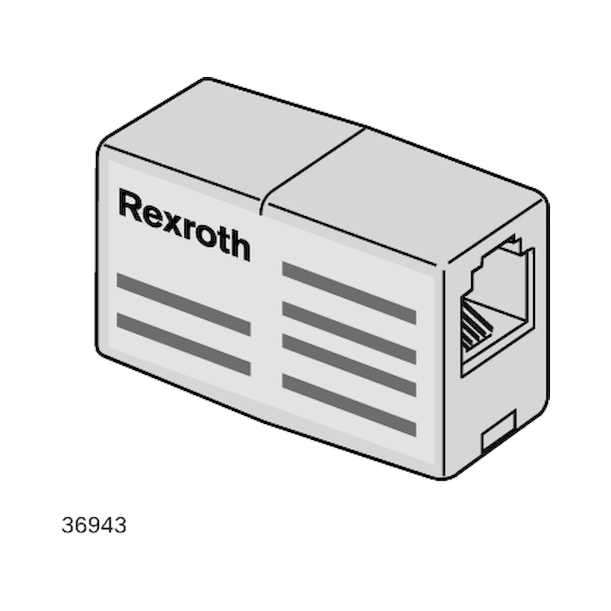 Plug Connector for Synchronisation Cable - Bosch Rexroth 3842559943