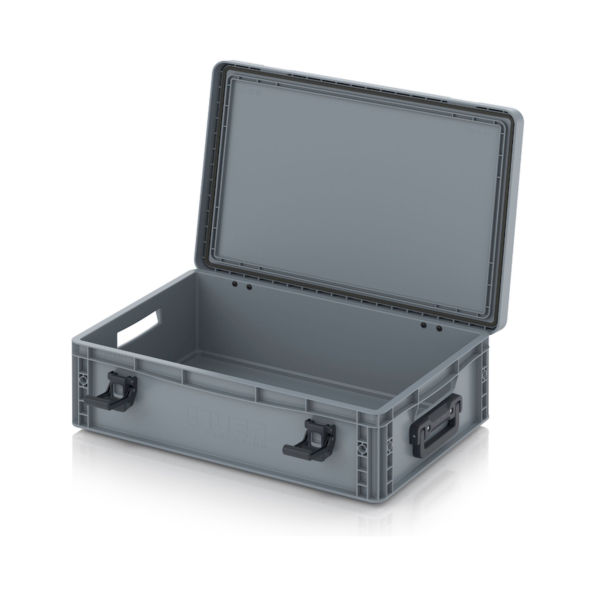 EDP 64/17 2G. Eurobehälter mit Scharnierdeckel Pro, 60x40x18,5 cm