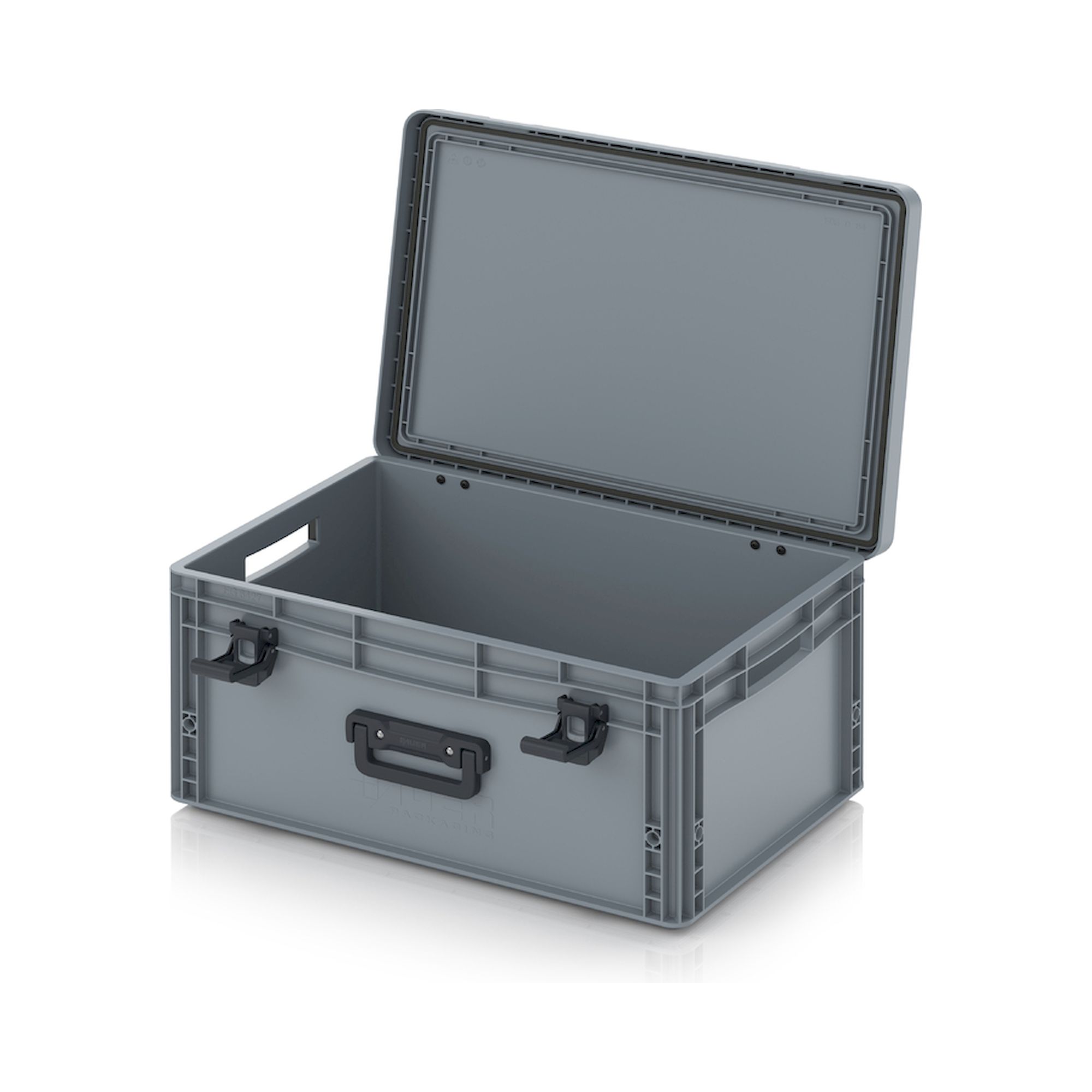 EDP 64/27 1G. Eurobehälter mit Scharnierdeckel Pro, 60x40x28,5 cm