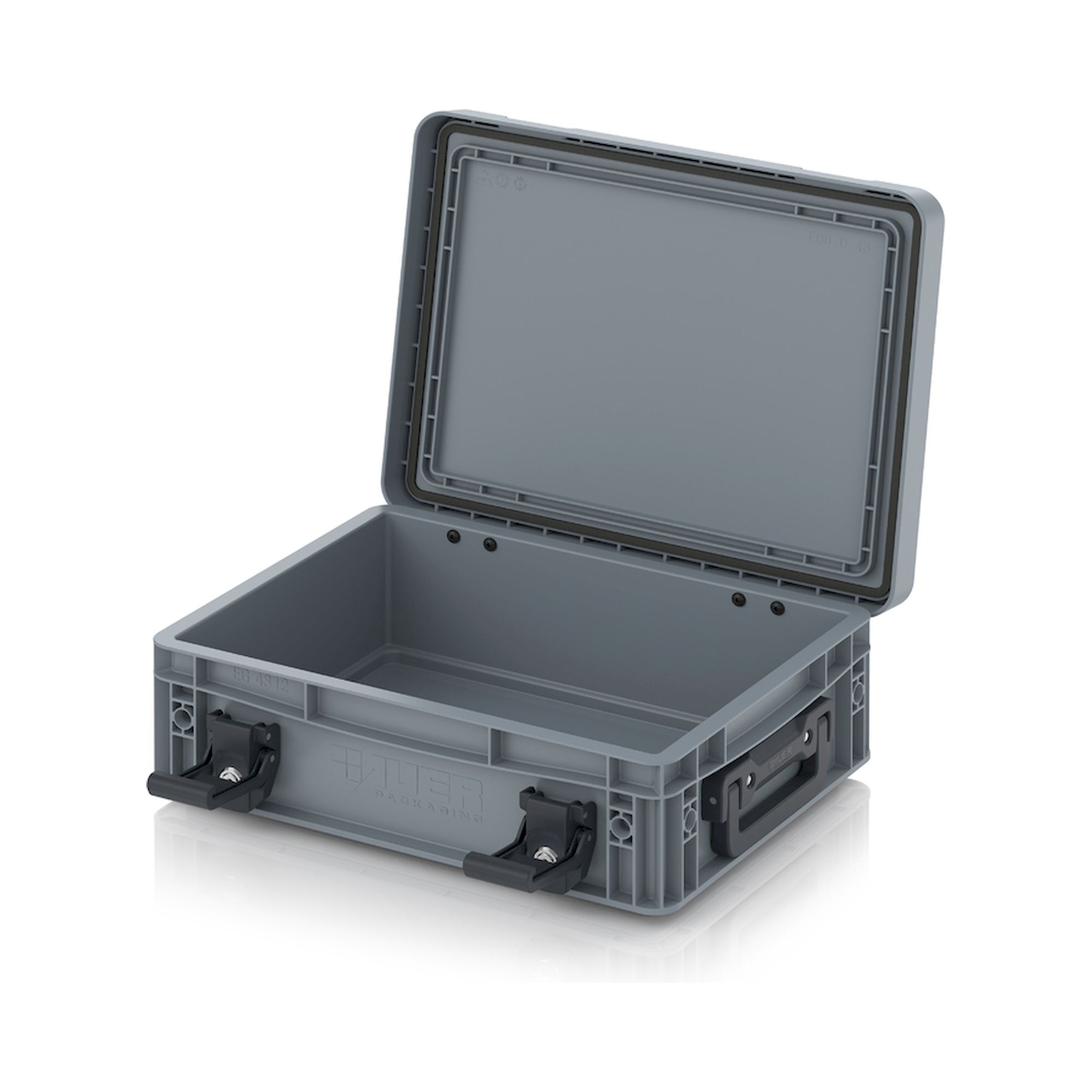 EDP S 43/12 HG 2G. Eurobehälter mit Scharnierdeckel Pro, 40x30x13,5 cm