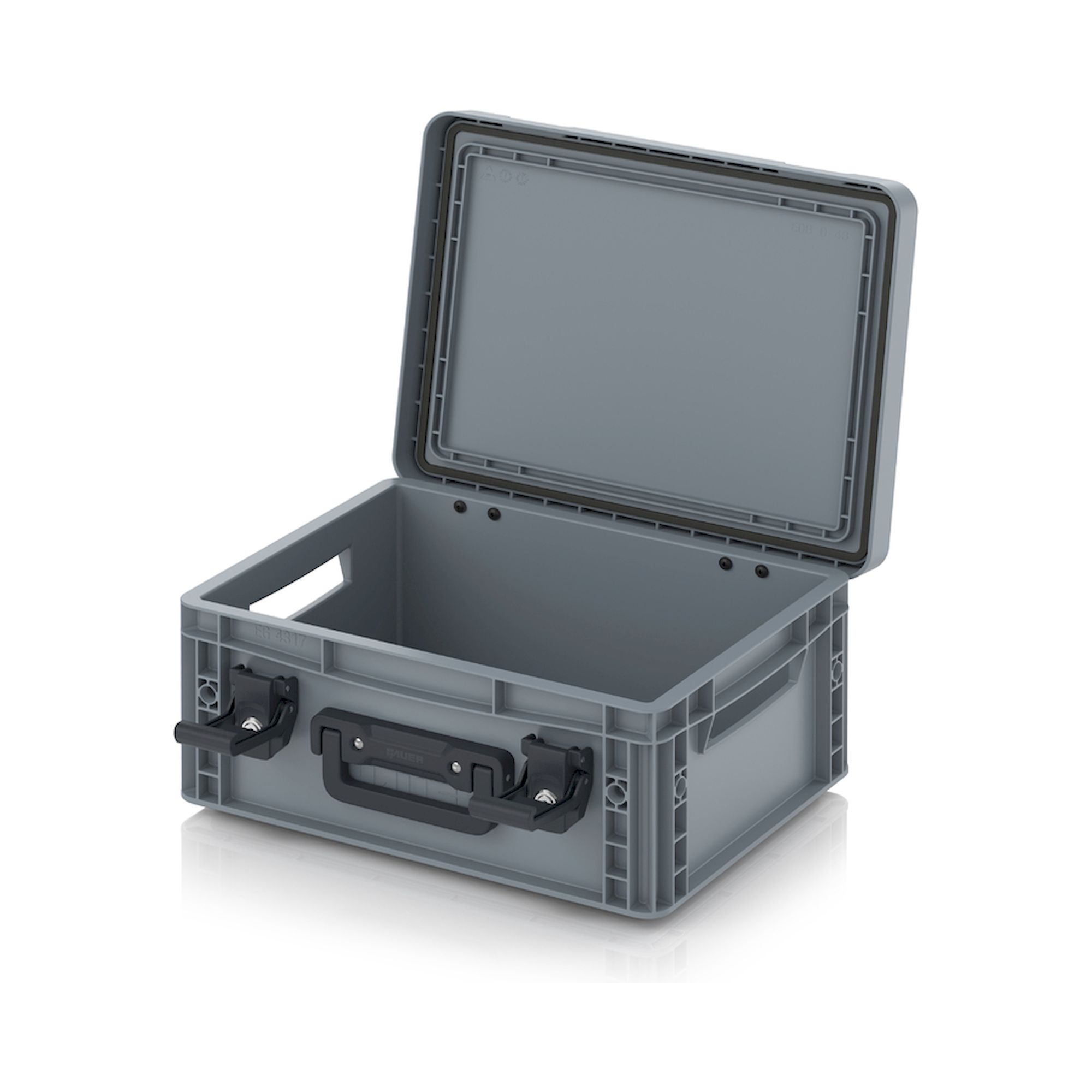 EDP S 43/17 1G. Eurobehälter mit Scharnierdeckel Pro, 40x30x18,5 cm