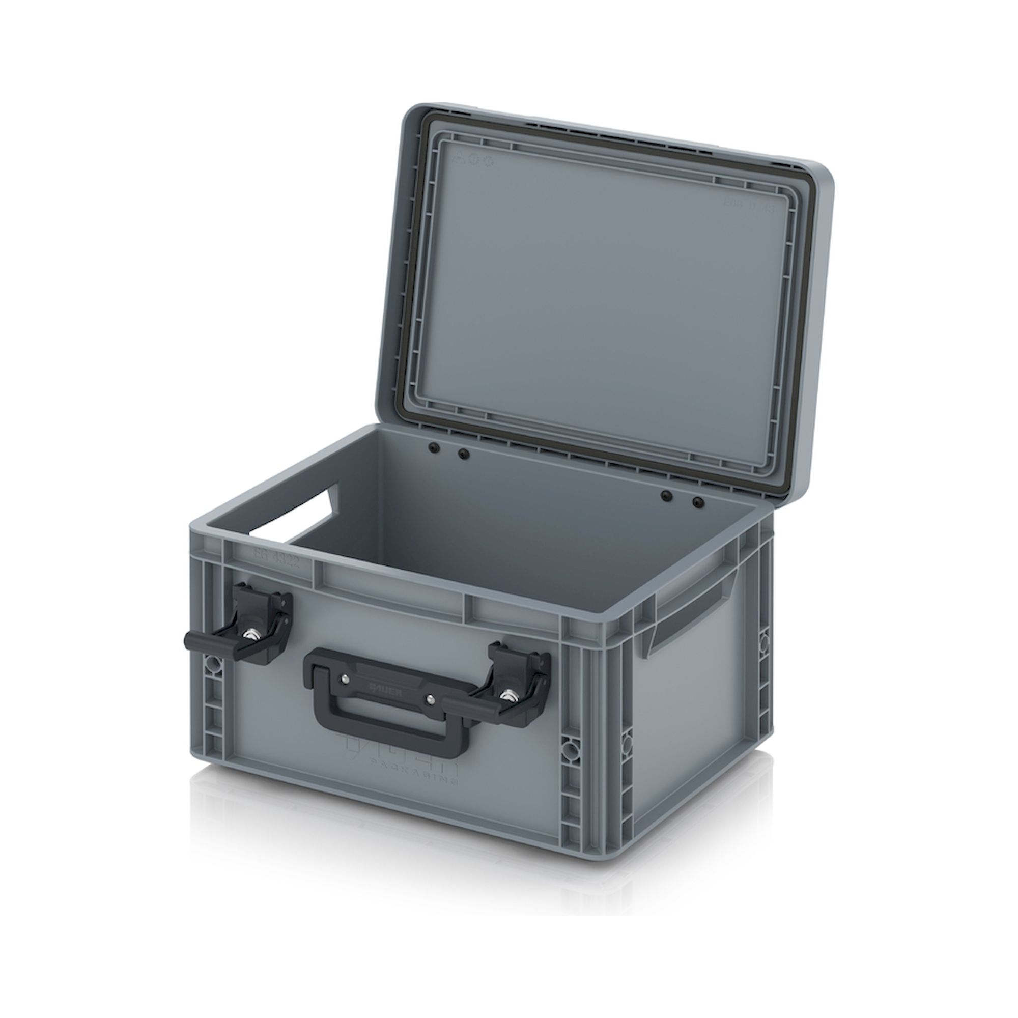 EDP S 43/22 1G. Eurobehälter mit Scharnierdeckel Pro, 40x30x23,5 cm
