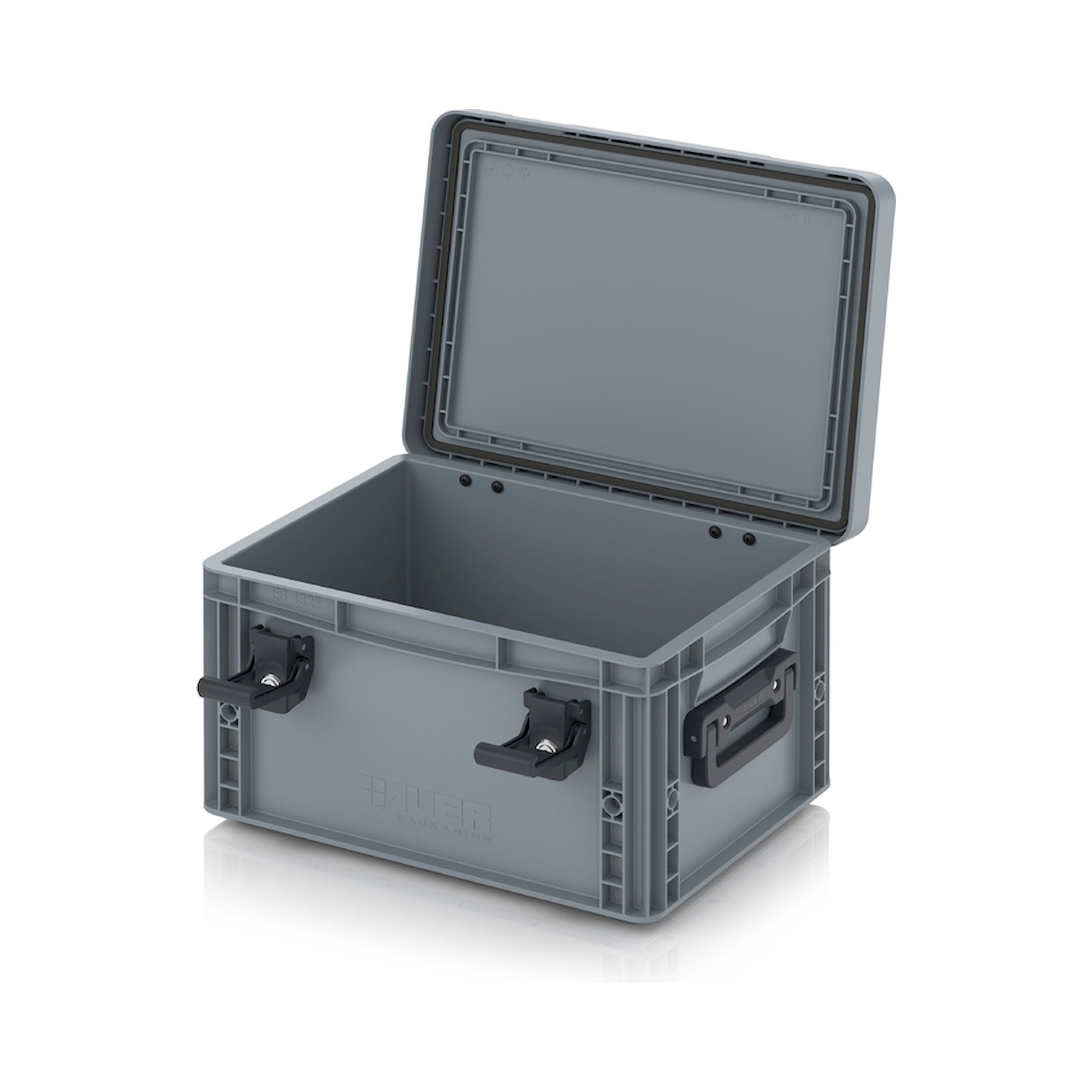 EDP S 43/22 HG 2G. Eurobehälter mit Scharnierdeckel Pro, 40x30x23,5 cm