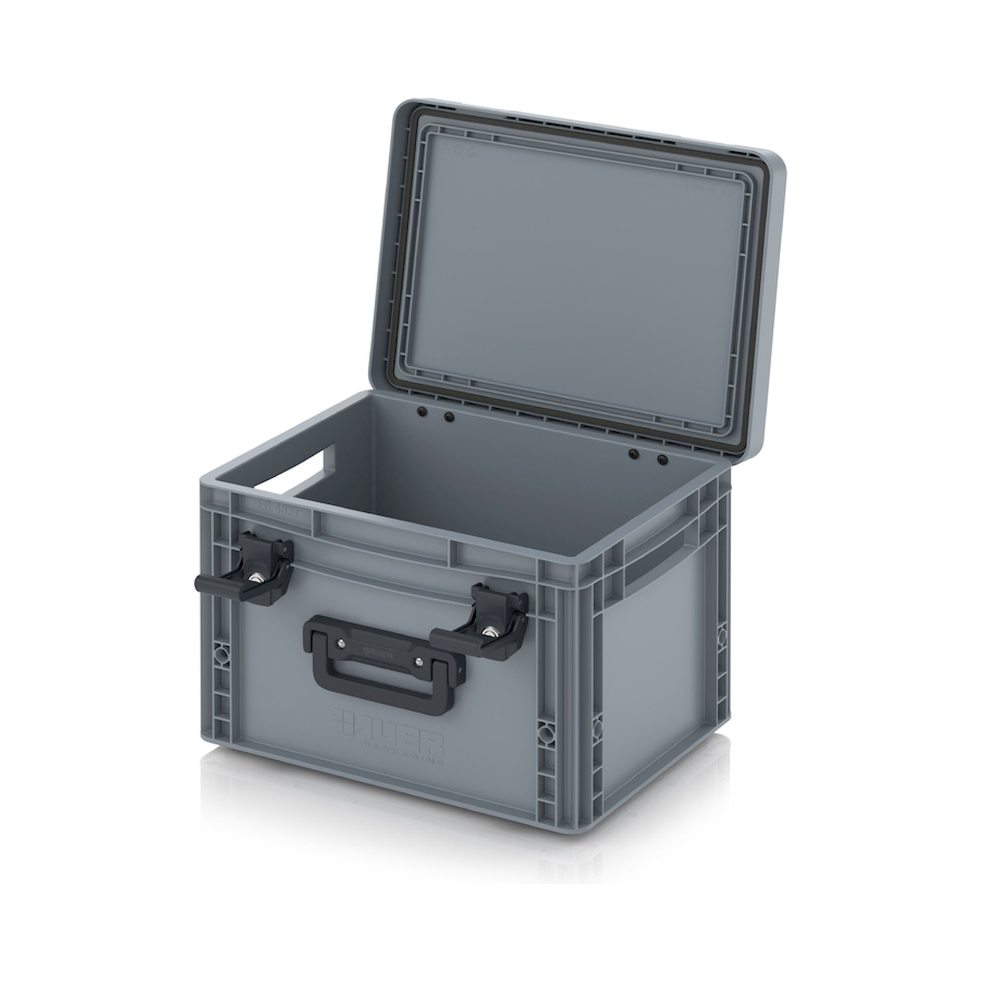 EDP S 43/27 1G. Eurobehälter mit Scharnierdeckel Pro, 40x30x28,5 cm