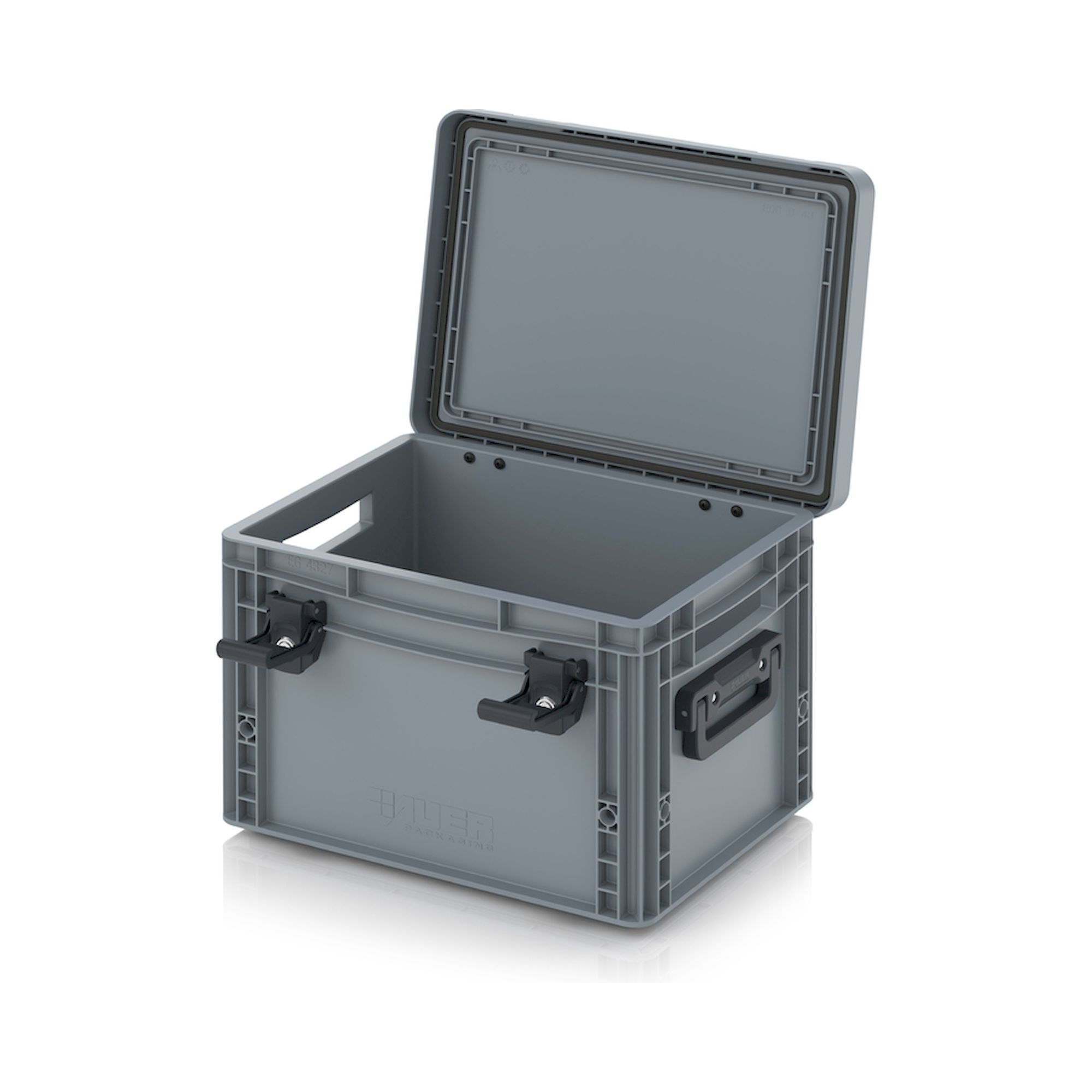 EDP S 43/27 2G. Eurobehälter mit Scharnierdeckel Pro, 40x30x28,5 cm