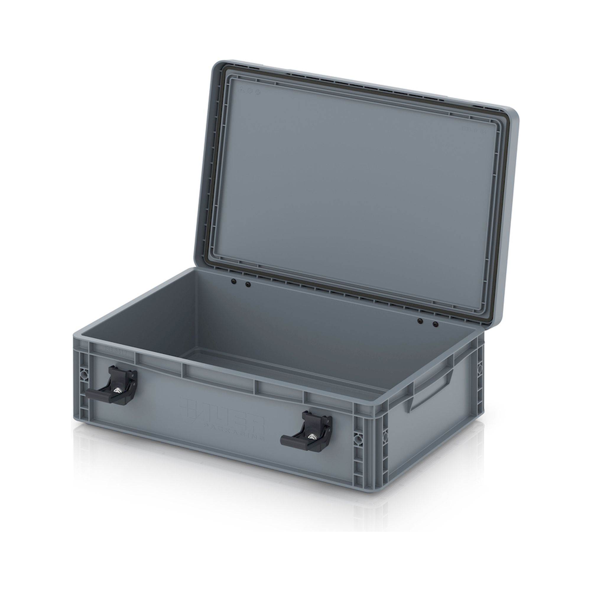 EDP S 64/17 HG. Eurobehälter mit Scharnierdeckel Pro, 60x40x18,5 cm