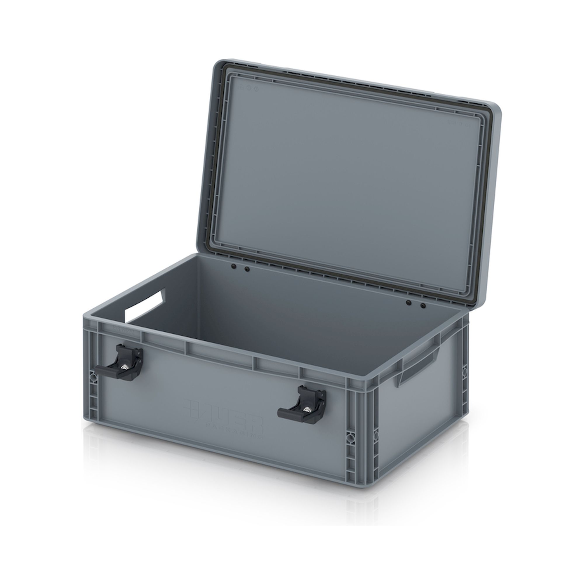 EDP S 64/22. Eurobehälter mit Scharnierdeckel Pro, 60x40x23,5 cm