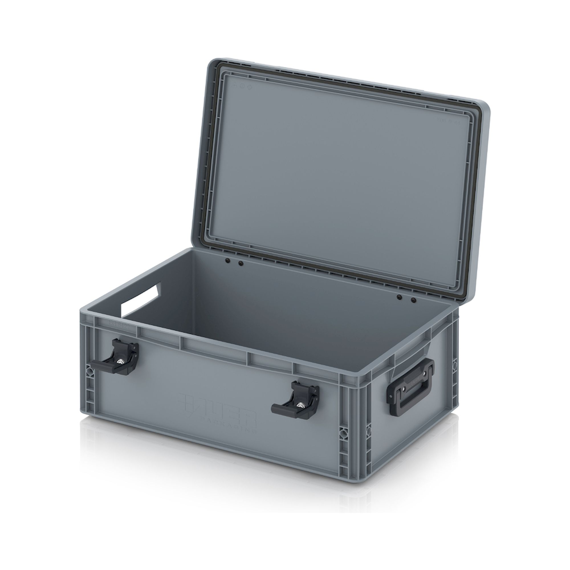 EDP S 64/22 2G. Eurobehälter mit Scharnierdeckel Pro, 60x40x23,5 cm
