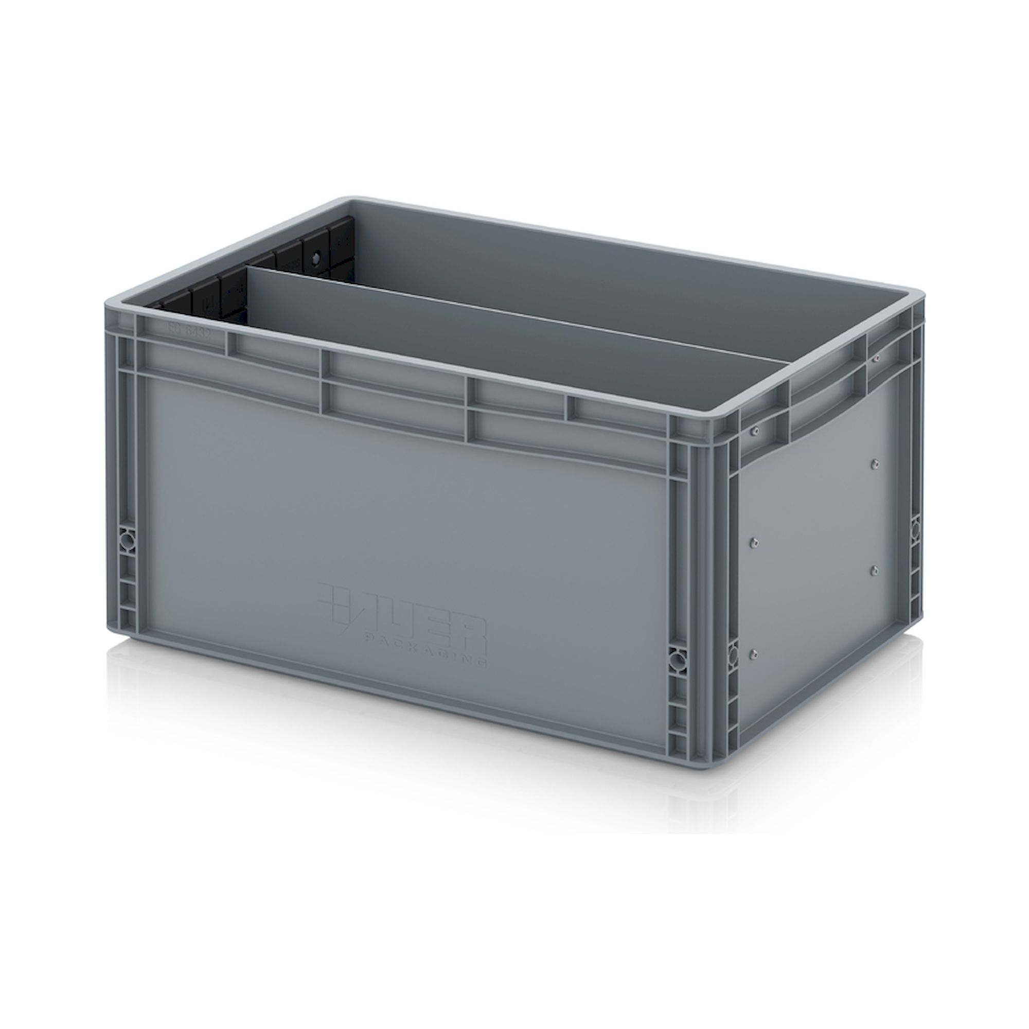 EG GEF LT 6432 HG. Eurobehälter mit Längsteiler, 60x40x32 cm