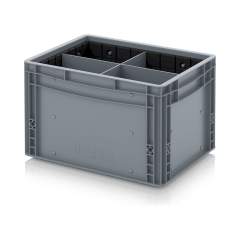 Auer EG GEF QLT 4327 HG. Eurobehälter mit Quer- und Längsteiler