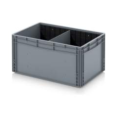 EG GEF QT 6432 HG. Eurobehälter mit Querteiler, 60x40x32 cm