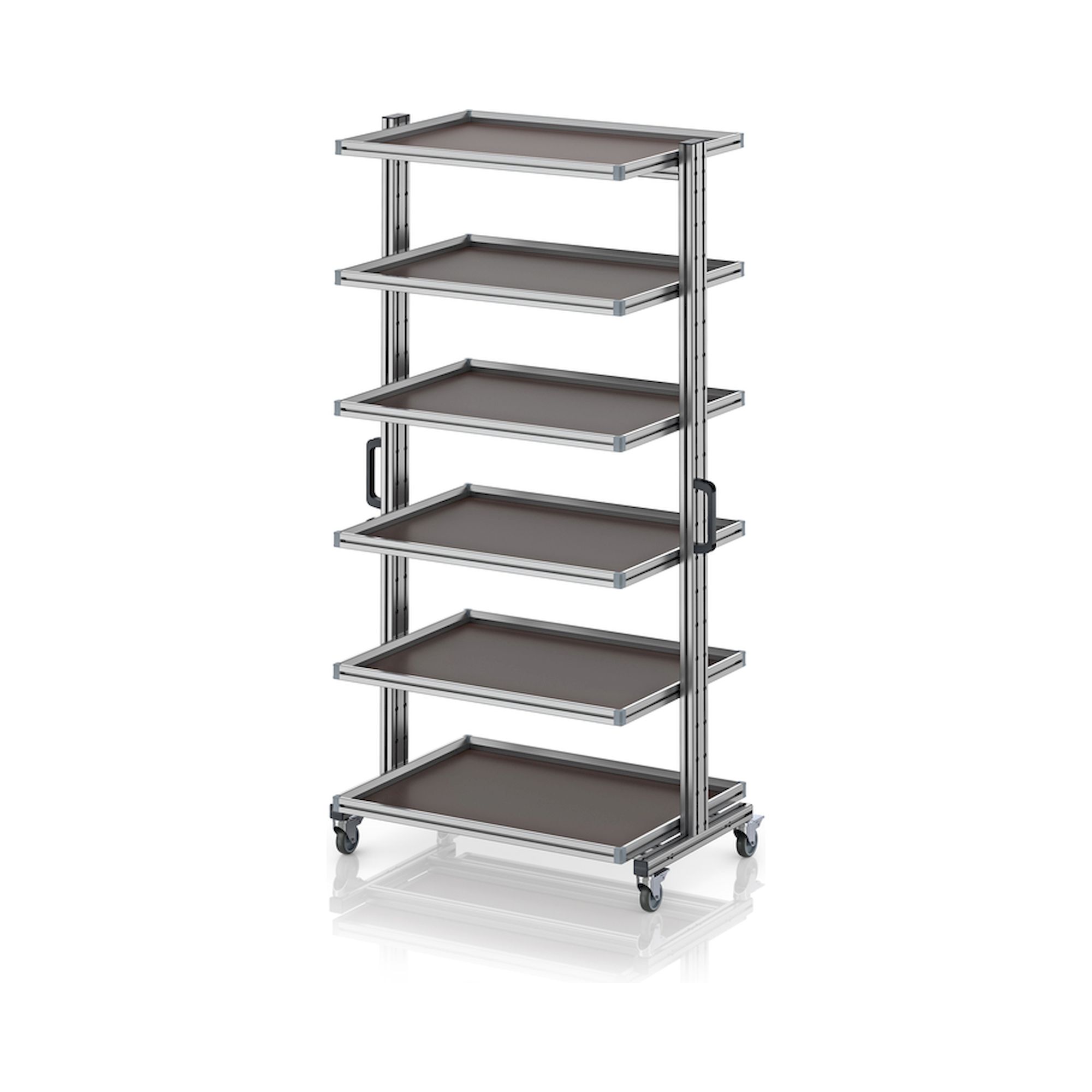 EG SW 200-1 86 U. Systemwagen für Eurobehälter 80 x 60 Höhe 200 cm ohne Auszug, 103,4x65x201,1 cm