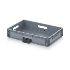 Eurobehälter geschlossen mit Verknüpfungssystem 80 x 60 x 12 cm - Auer EG VL 86/12 HO