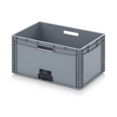 Eurobehälter geschlossen mit Verknüpfungssystem 80 x 60 x 32 cm, Griffe längs offen - Auer EG VL 86/32 HG HO