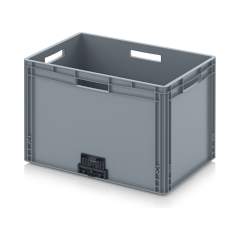 Eurobehälter geschlossen mit Verknüpfungssystem 80 x 60 x 42 cm, offene Griffe - Auer EG VL 86/42 HO