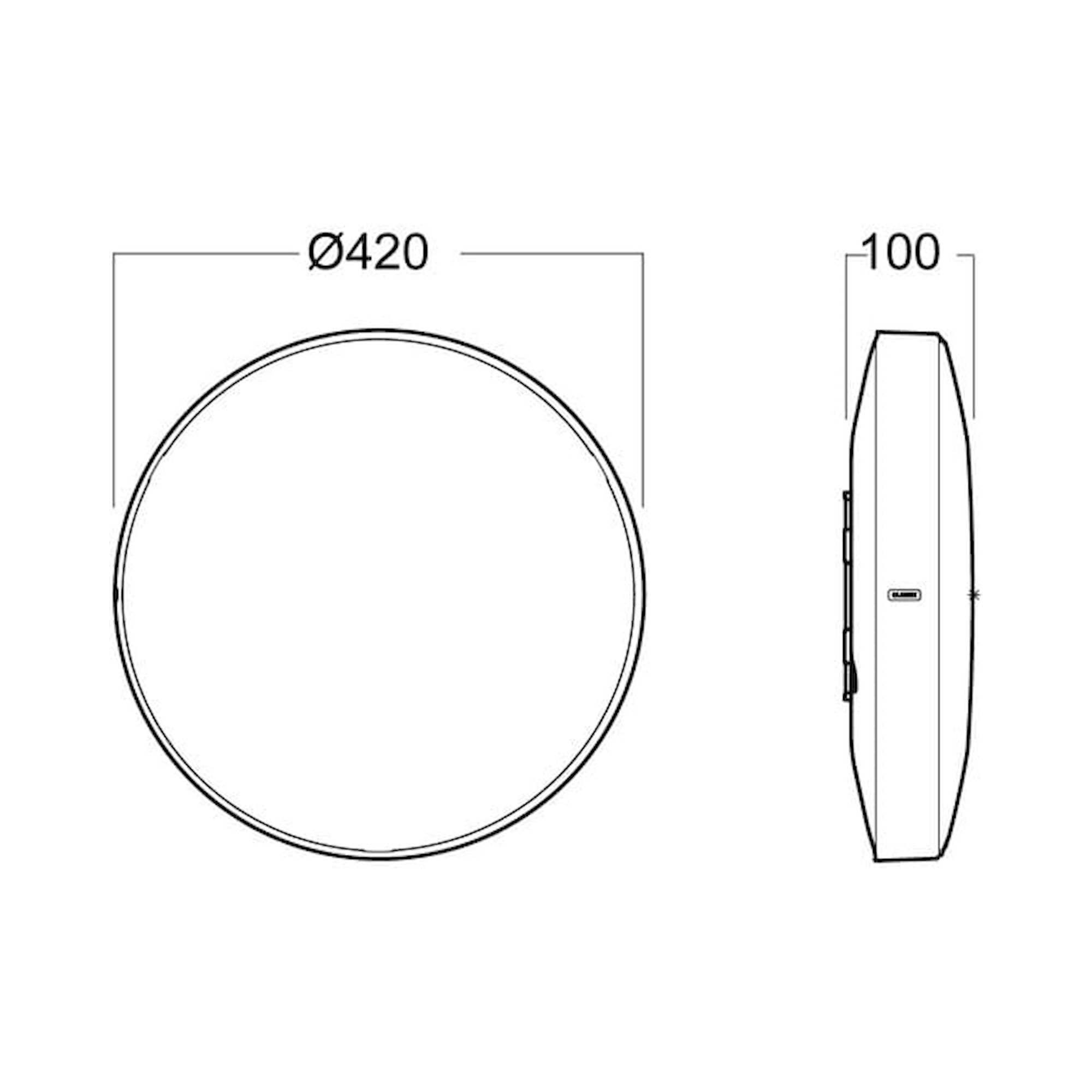 Glamox A20-S420 surface-mounted luminaire, 3143 lm, 4000 K, DALI dimmable