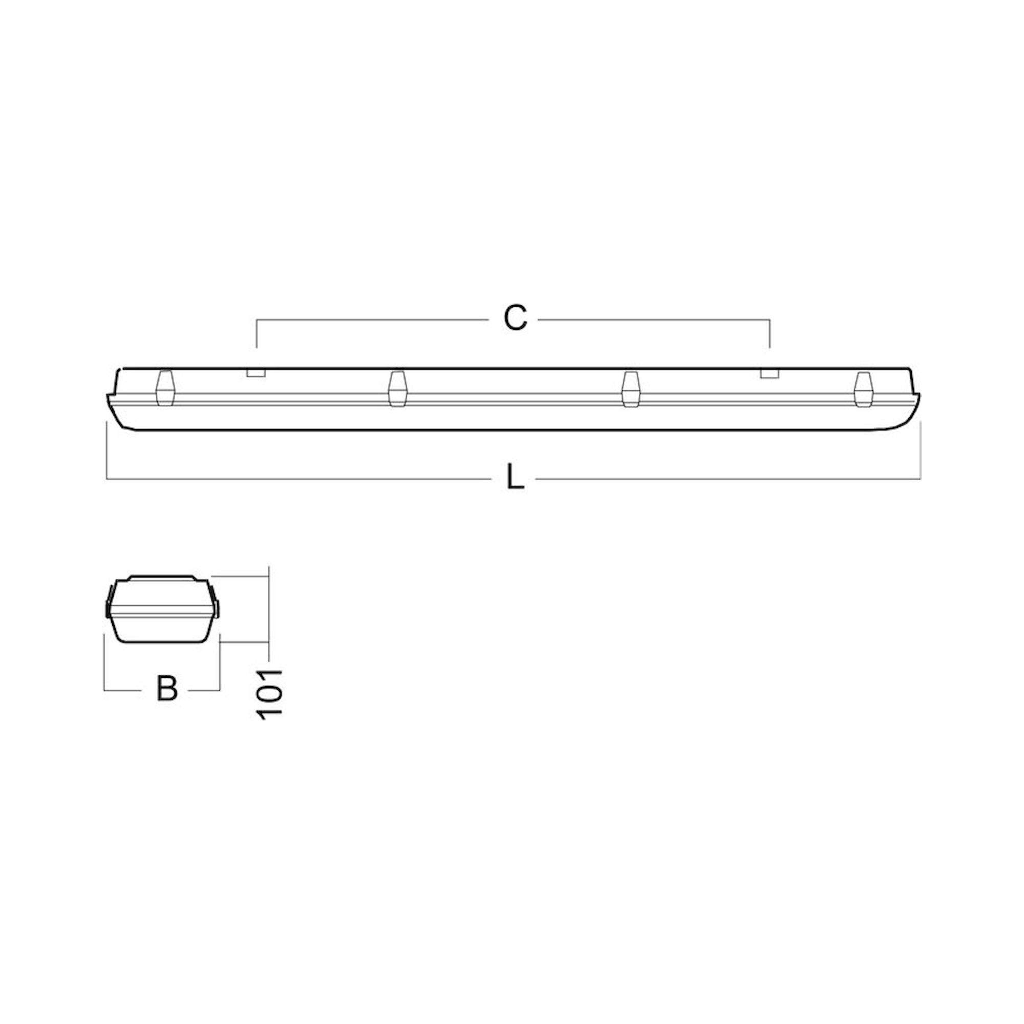 Glamox I40-1500 LED-Leuchte, 8873 lm, 4000 K, Tunable White