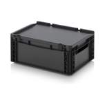 Eurobehälter mit Scharnierdeckel 40 x 30 x 18,5 cm - Auer ESD ED 43/17
