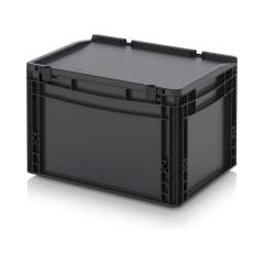 ESD ED 43/27 HG. ESD-Eurobehälter mit Scharnierdeckel