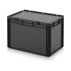 ESD ED 64/42 HG. ESD-Eurobehälter mit Scharnierdeckel