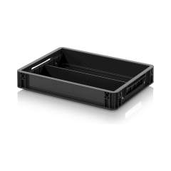 Euro container with dividers 40 x 30 x 7.5 cm - Auer ESD EG GEF LT 4375