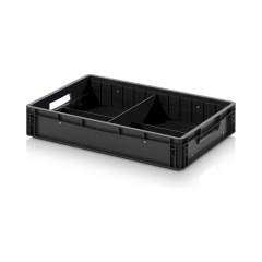 Euro container with dividers 60 x 40 x 12 cm - Auer ESD EG GEF QLT 6412