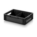 Euro container with dividers 40 x 30 x 12 cm - Auer ESD EG GEF QT 4312
