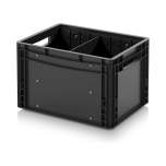 Eurobehälter mit Unterteilung 40 x 30 x 27 cm - Auer ESD EG GEF QT 4327