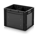 Eurobehälter mit Unterteilung 40 x 30 x 32 cm - Auer ESD EG GEF QT 4332 HG