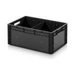 Eurobehälter mit Unterteilung 60 x 40 x 27 cm - Auer ESD EG GEF QT 6427