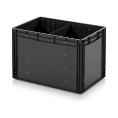Euro container with dividers 60 x 40 x 42 cm - Auer ESD EG GEF QT 6442 HG