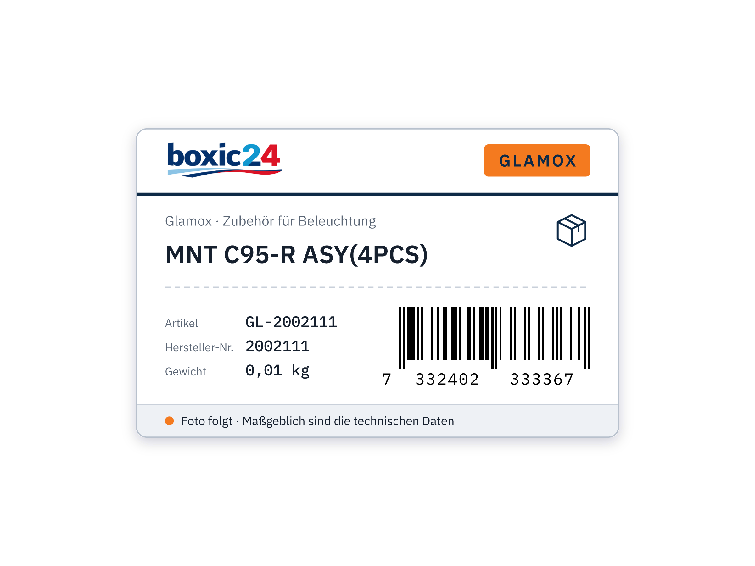 Glamox MNT C95-R ASY(4PCS)