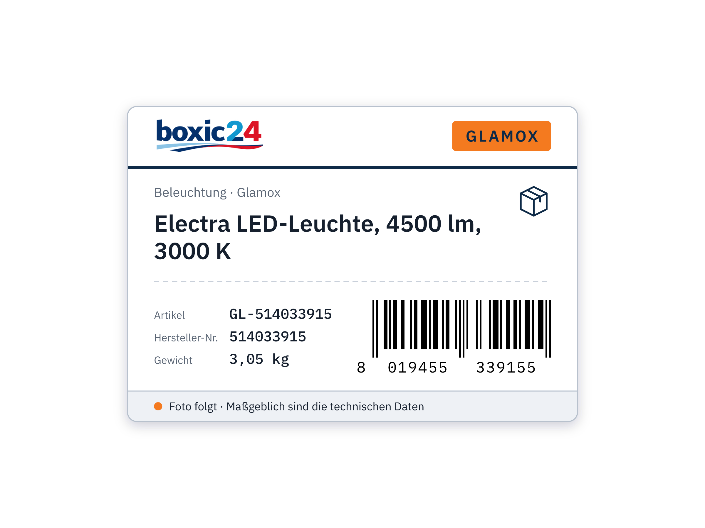 Electra LED-Leuchte, 4500 lm, 3000 K - Glamox 514033915