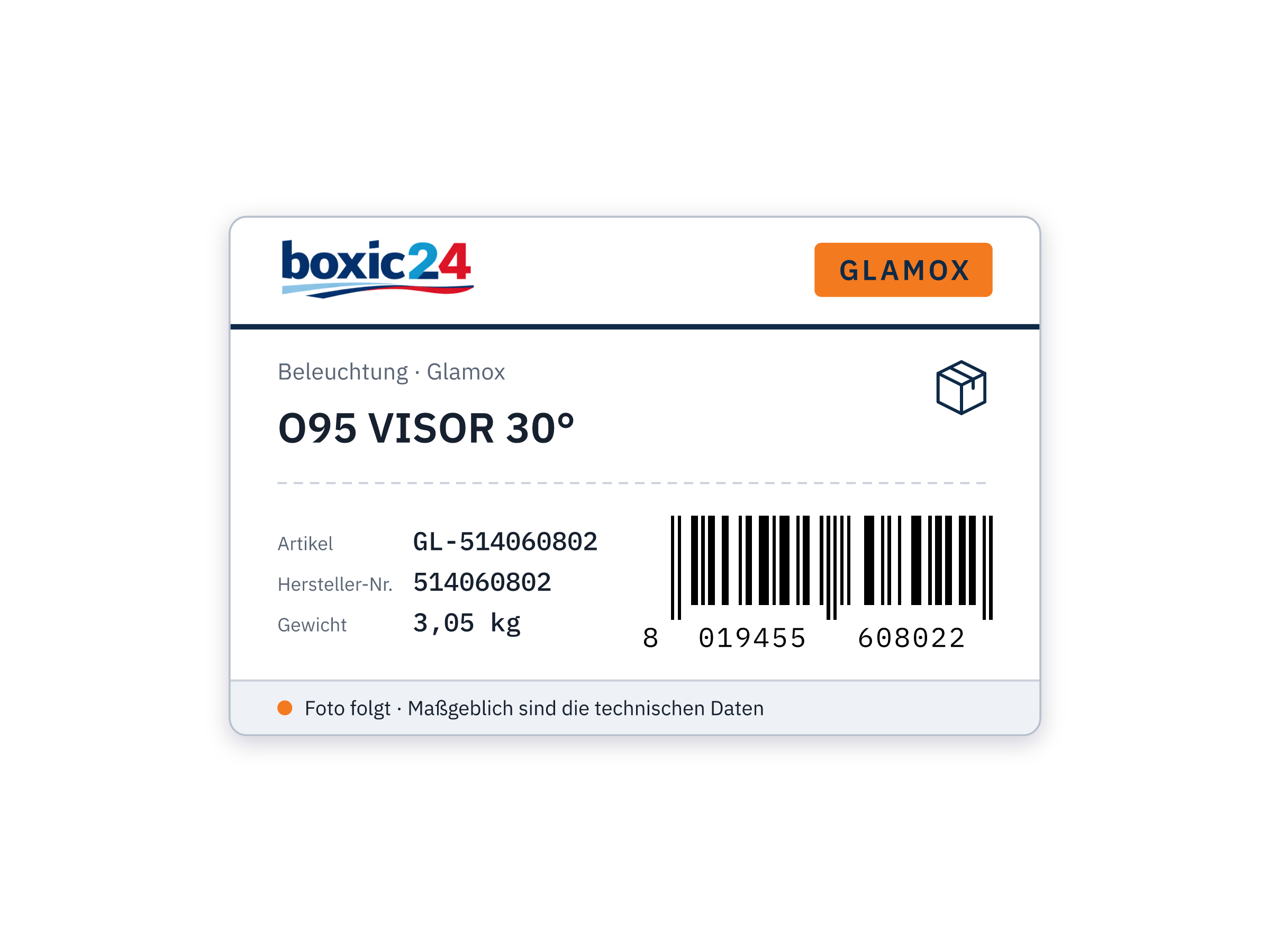 Glamox O95 VISOR 30°